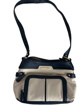 Stone Mountain USA leather hobo shoulder bag factory error plate upside down